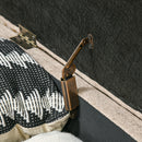 Panca Fondo Letto Imbottita con Vano Contenitore 110x40x43 cm Beige  