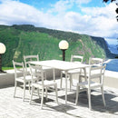 Set 4 Sedie da Giardino in Polipropilene Vandi Bianche