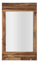 Specchio Elegant Sheesham 120x3x73 cm Legno e Specchio Naturale e Oro