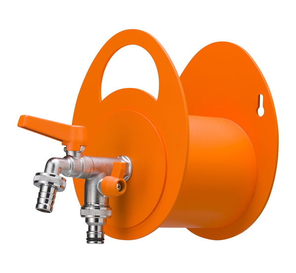 acquista Portatubo da Muro in Metallo con Rubinetto a Doppia Uscita Belfer 42/MU Arancione