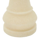 Decorazione Re Quarzy Ø13x41 cm in Resina Bianco e Oro      
