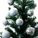Set 70 Palle di Natale Ø4-6-8 cm con Contenitore Argento      