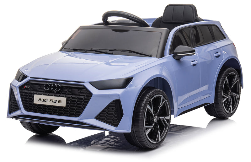 Macchina Elettrica per Bambini 12V con Licenza Audi RS6 Celeste