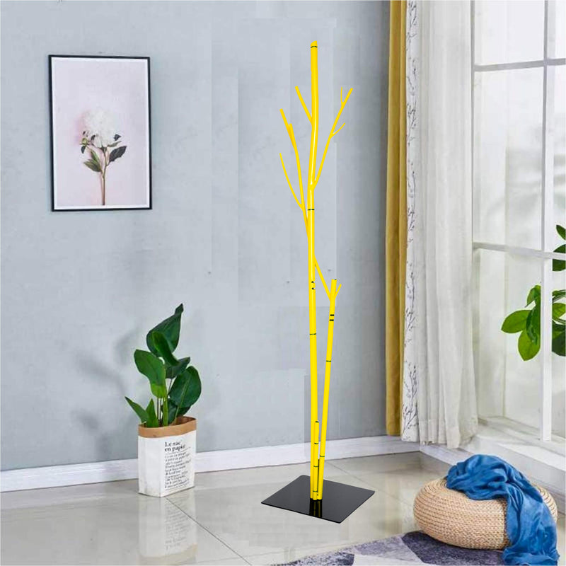 Appendiabiti da Terra 33x33x178 cm in Ferro Battuto Vasconi Bamboo Giallo