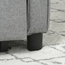 Poltrona Letto Reclinabile con Cuscino Extra 69x82x85cm Grigio Chiaro  