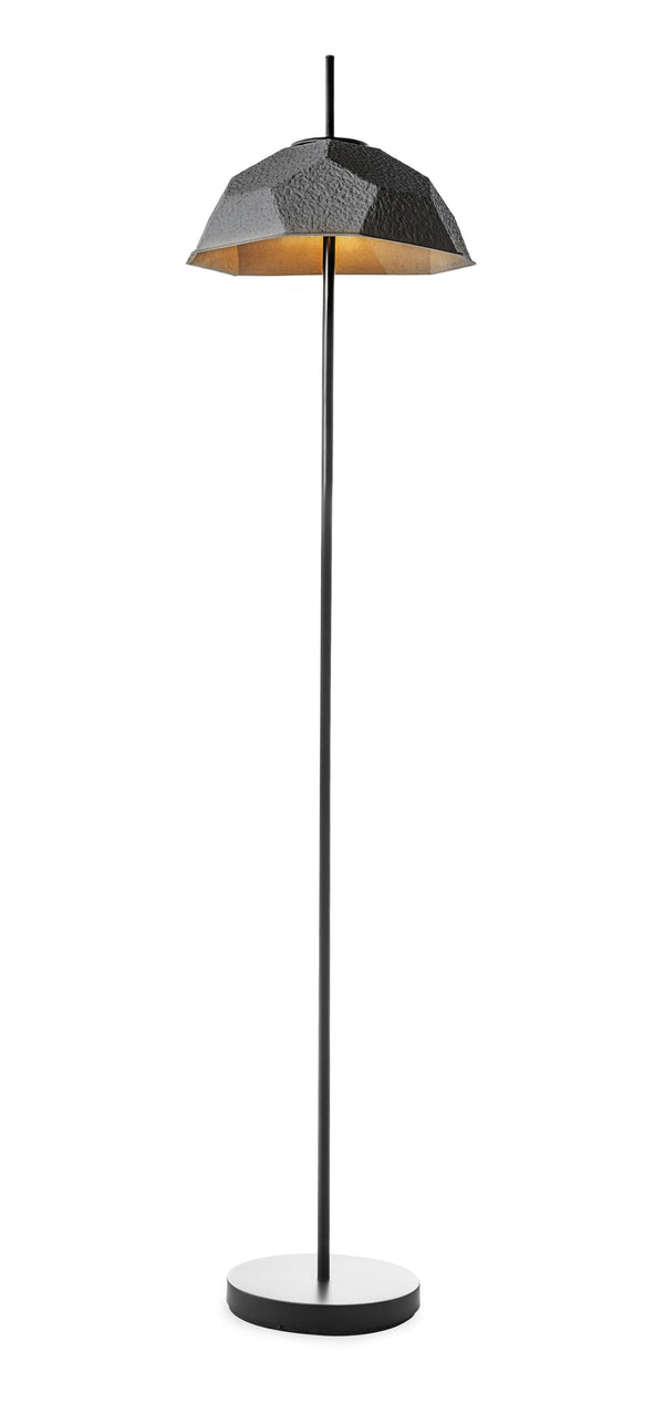 Lampada da Terra Ø34xH160 cm in Cartone Riciclato e Metallo Egg Nero acquista