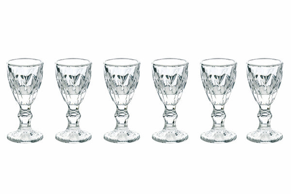 Set mit 6 transparenten Likören im Glas 45 ml Villa d'Este Home Tivoli Prisma prezzo