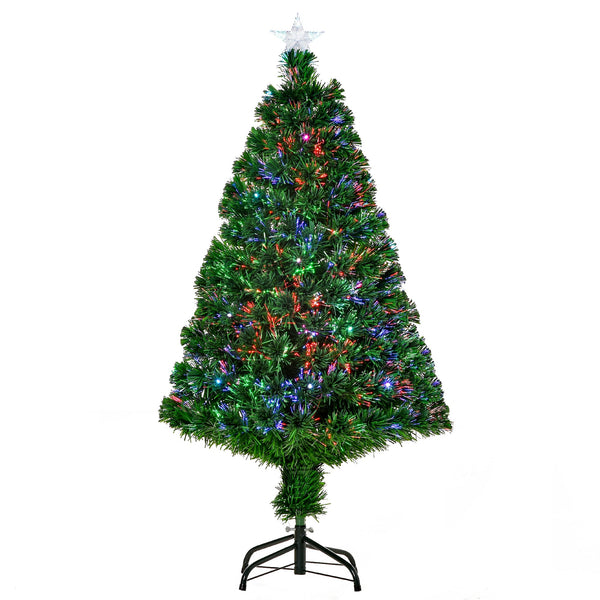 prezzo Künstlicher Weihnachtsbaum 120 cm 130 Zweige aus Glasfaser und PVC und 16 LED-Leuchten
