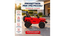Macchina Elettrica per Bambini Licenza Jeep Wrangler Rubicon 12V con Sedili in Pelle e Telecomando Rosso 