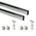 Rohrsatz für Garderobe 30 x 15 mm Stahl L 1,15 m Stahl glanzverchromt und Zamak Emuca