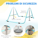 Sbarra Ginnastica Artistica per Bambini 3+ Anni 154x106,2x88,5-128,5A cm con Altezze Regolabili in 5 Posizioni in Acciaio Verde      