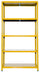 Ettore Gelbes Metallregal 5 Regale 100x40x187 cm