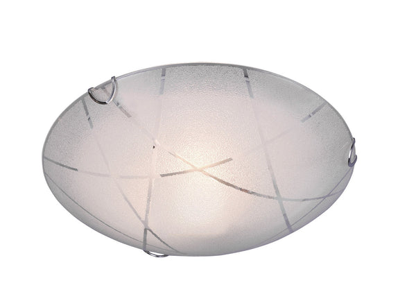 acquista Plafoniera da Interno Attacco E27 in Vetro Bianco