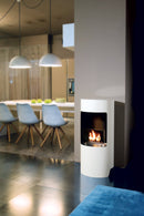 Camino a Bioetanolo da Pavimento Ø45x95 cm Karlsen Cortina Bianco