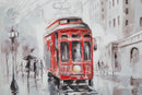 Dipinto su Tela Tram 80x3x80 cm in Legno e canvas
