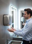 Asciugamani Elettrico con Fotocellula 1100W Vama Stream Dry UV SF Acciaio Inox Satinato