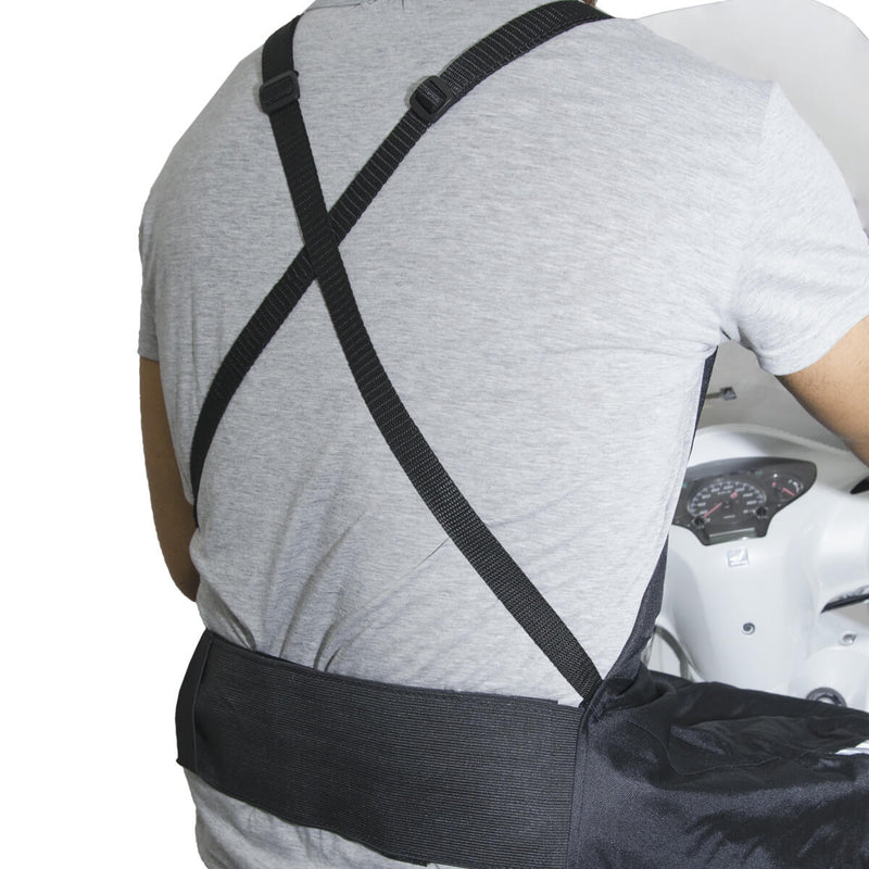 Coprigambe con Pettorina per Moto Scooter Impermeabile T.J. Marvin D02 Nero