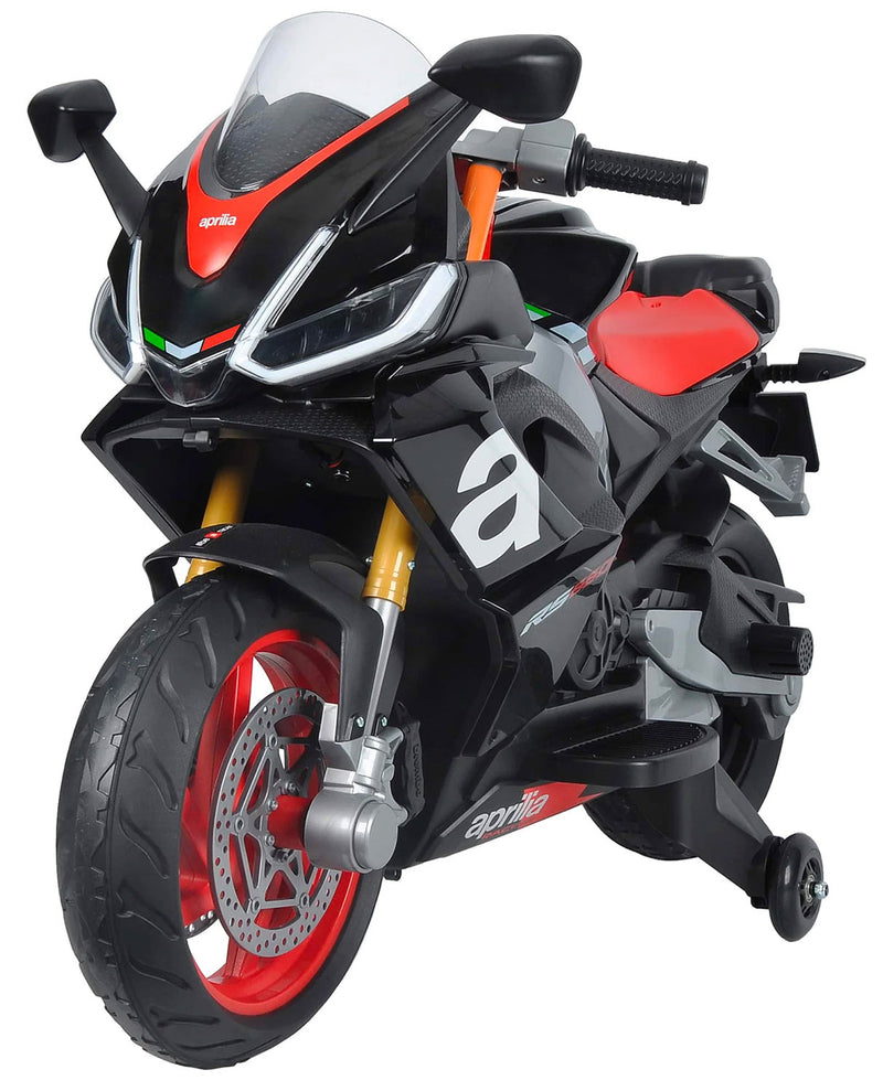 Moto Elettrica per Bambini Licenza Ufficiale Aprilia RS660 12V 3,5Ah Nero       