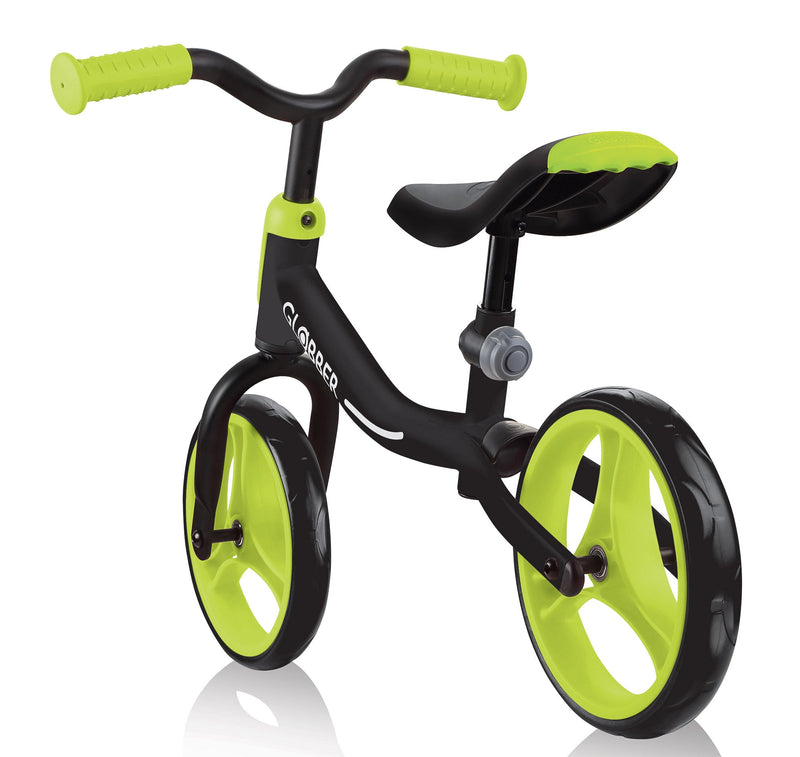 Bicicletta Pedagogica per Bambini 10" Senza Pedali Globber Go Bike Nero e Verde