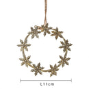 Set 6 Mini Coroncina con Stelle Ø11 cm Oro