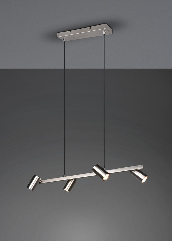 Lampada a Sospensione da Interno Attacco GU10 in Metallo Nickel Opaco online