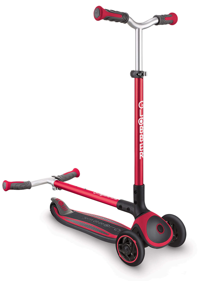 Monopattino 3 Ruote Pieghevole 5 Altezze Max 50 Kg Globber Master Rosso