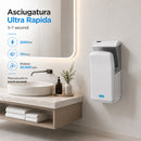 Asciugamani Elettrico da Parete ad Alta Velocità 2000 W 28,8x21,2x68,2 cm con Asciugatura in 5-7 Secondi in ABS      