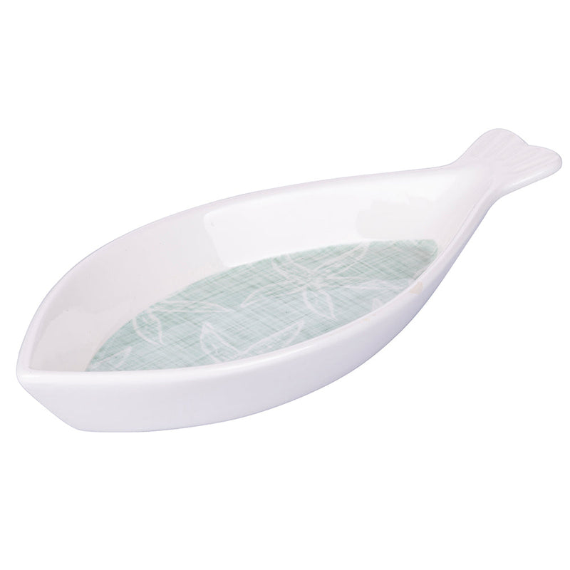 Vassoio 30,5x13,5x4,2 cm  in Ceramica VdE Tivoli 1996 Cozumel Acqua Marina