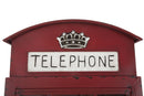 Cabina Telefono London New 52x30x180 cm in Ferro e Vetro Rosso