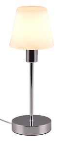 Lampada da Tavolo da Interno Attacco E14 in Metallo Cromo