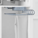 Porta Pantaloni Estraibile per Armadio Montaggio a Destra in Acciaio e Plastica Emuca Grigio Metallizzato