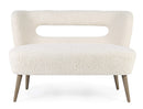 Divano 2 Posti 115x68x78 cm in Legno e Poliestere Effetto Lana Cortina