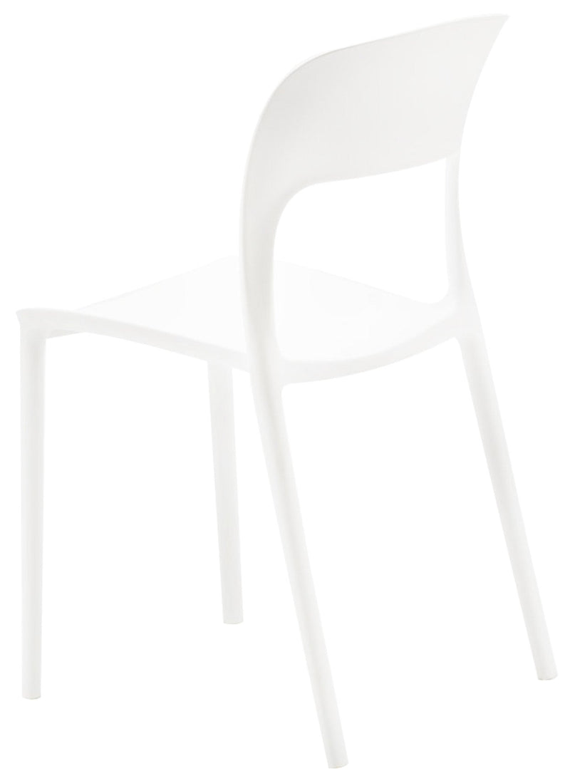 Set 4 Sedie da Giardino in Polipropilene Vandi Bianche