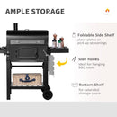 Barbecue a Carbone Carbonella 124x66x112 cm in Metallo e Ghisa smaltata Nero