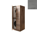 Mobile Lavanderia a Colonna per Lavatrice e Asciugatrice con Ante 70x70x174A cm in Nobilitato Unika Grigio Cemento