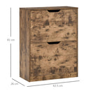 Mobile Scarpiera 2 Ante 62,5x26x81 cm 6 Paia di Scarpe in Legno Marrone
