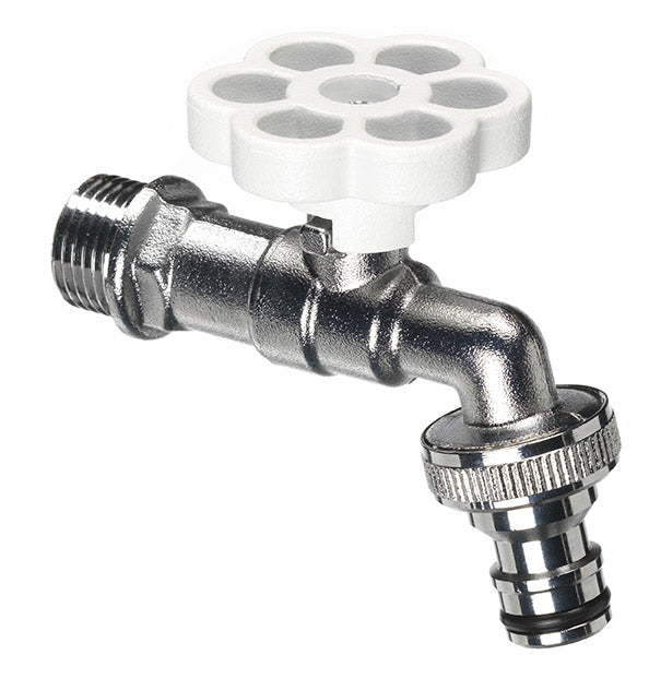 prezzo Rubinetto a Sfera per Fontana da Giardino con Fiore Colorato Belfer RUB/029 Bianco