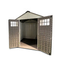 Casetta Box da Giardino Gardenia M 210x213x252 Area 4,47 mq in HDPE Grigio e Marrone Scuro      