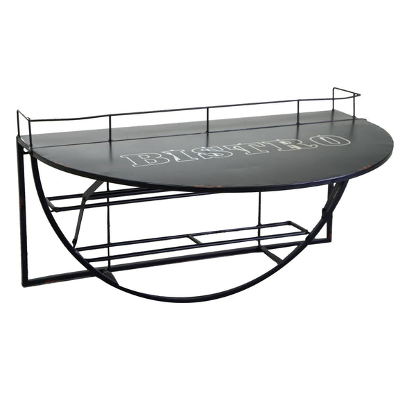 Tavolino da Parete con Mensola 70x47xh40 cm in Ferro Nero online