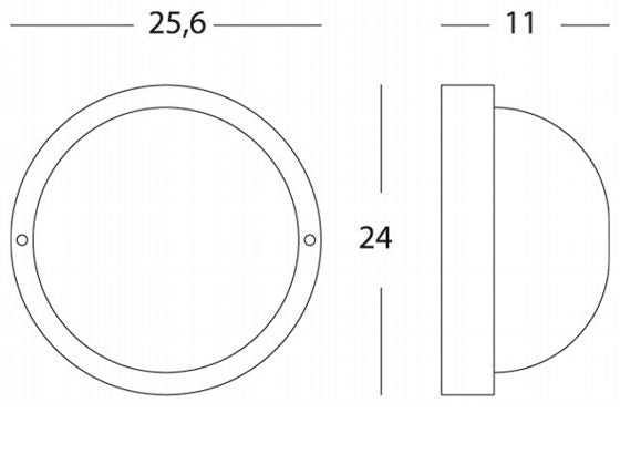 Lampada Plafoniera Tonda Grande Colore Nero per Esterno Linea Industriale Sovil