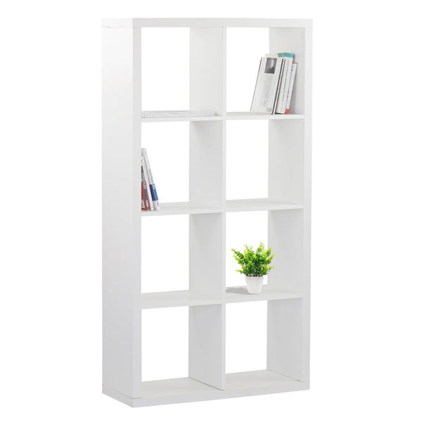 online Libreria 8 Ripiani 77x147x30 cm in Legno MDF Bianco Opaco