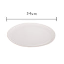Set 2 Piatti in Ceramica Decorato Larghezza 34 cm