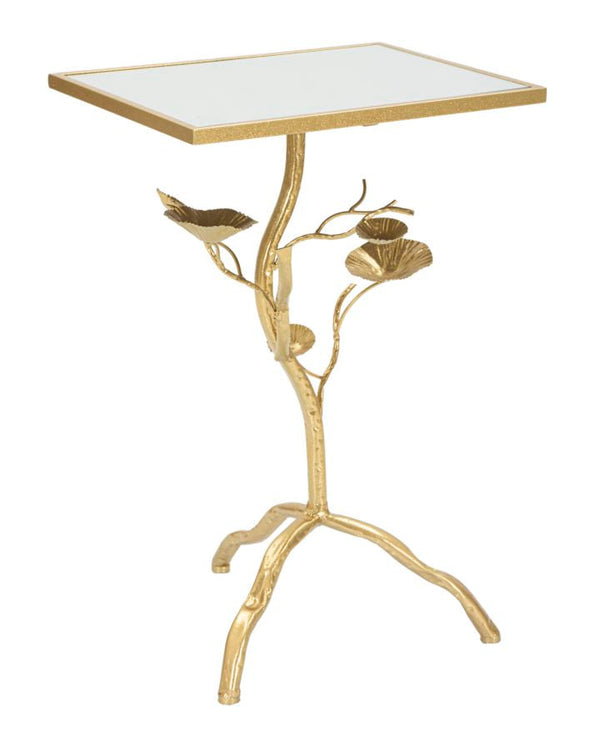 prezzo Tavolino Tisty 40x60x30 cm in Ferro e MDF Oro