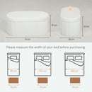 Pouf Contenitore Pieghevole 76x38x35 cm con Vano da 72L e Rivestimento in Velluto Crema      