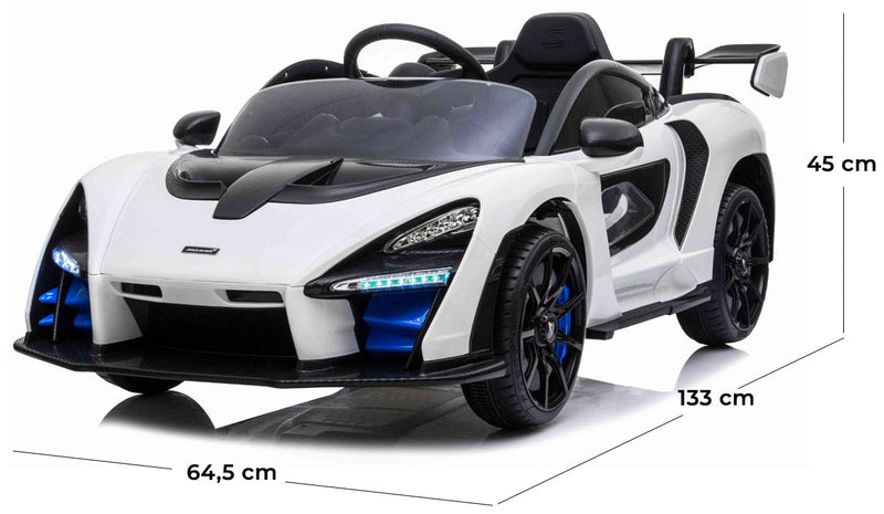 Macchina Elettrica per Bambini 12V con Licenza McLaren Senna Bianca