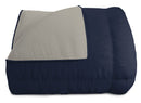 Trapunta Invernale Doubleface 300gr Blu Scuro\/Grigio Chiaro