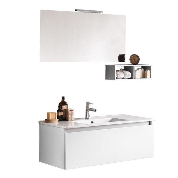 prezzo Ibiza 14 Badezimmer-Hängeschrank matt weiß lackiert TFT