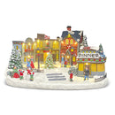 Villaggio Natalizio Città di Natale 41x30x22 cm con Luci Suoni e Movimento