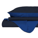 Copripiumino con Sacco e Federe in Tinta Unita Double Face Linea Vera Blu e Royal