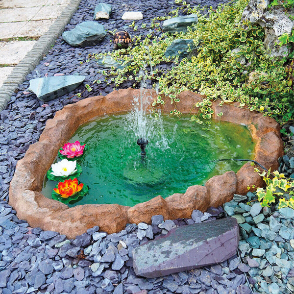 Künstlicher Felsenteich mit breitem Rand 135 x 118 x 38 cm 250 Liter online